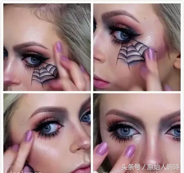 玩妆教程万圣节,简单万圣节化妆教程可爱