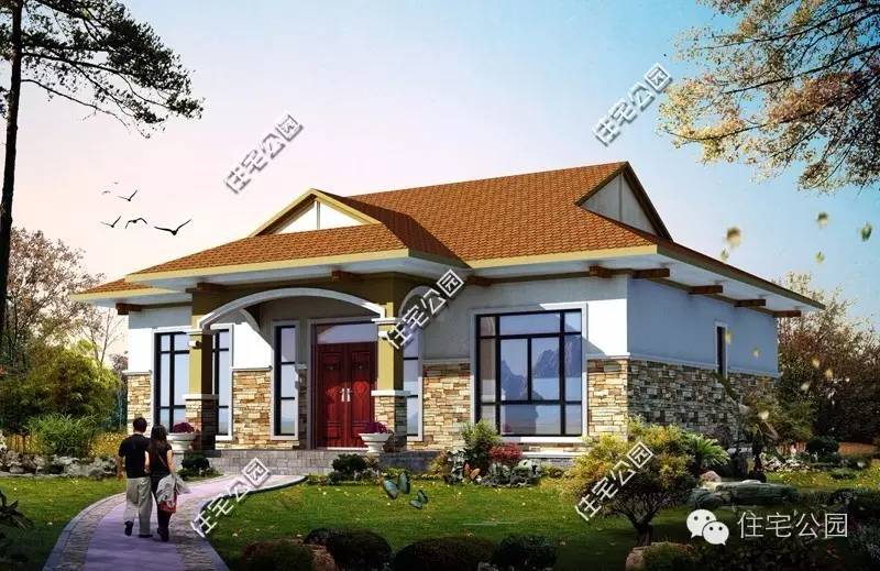 农村自建房一层平房真实图纸,农村最简单的一层平房自建房