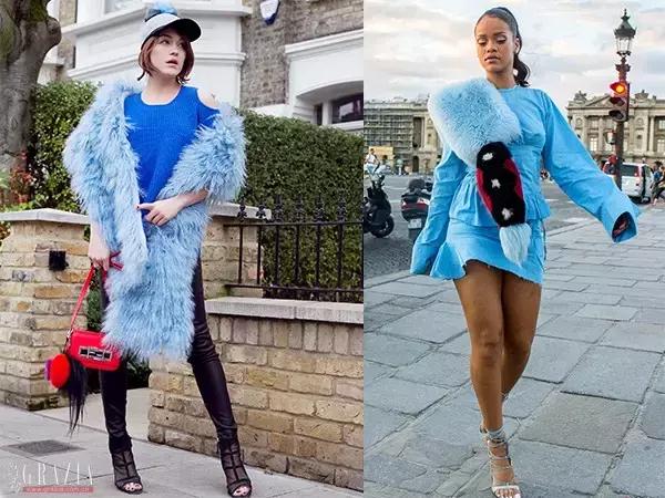 这天不冷不热，适合撩条毛披肩上！