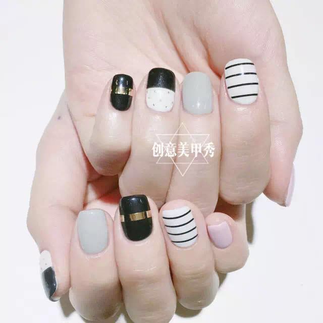 胖手显白简单美甲,短胖手适合做什么美甲