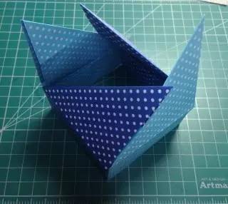 手工折纸生日礼盒小机关,折纸手工小礼盒