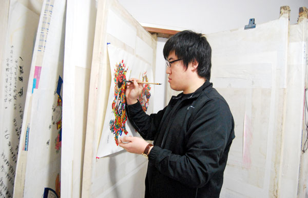 天津门神年画,年画门神一对图片