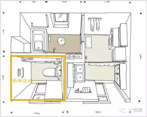 带浴缸三分离卫生间装修效果图,家装优秀案例布置
