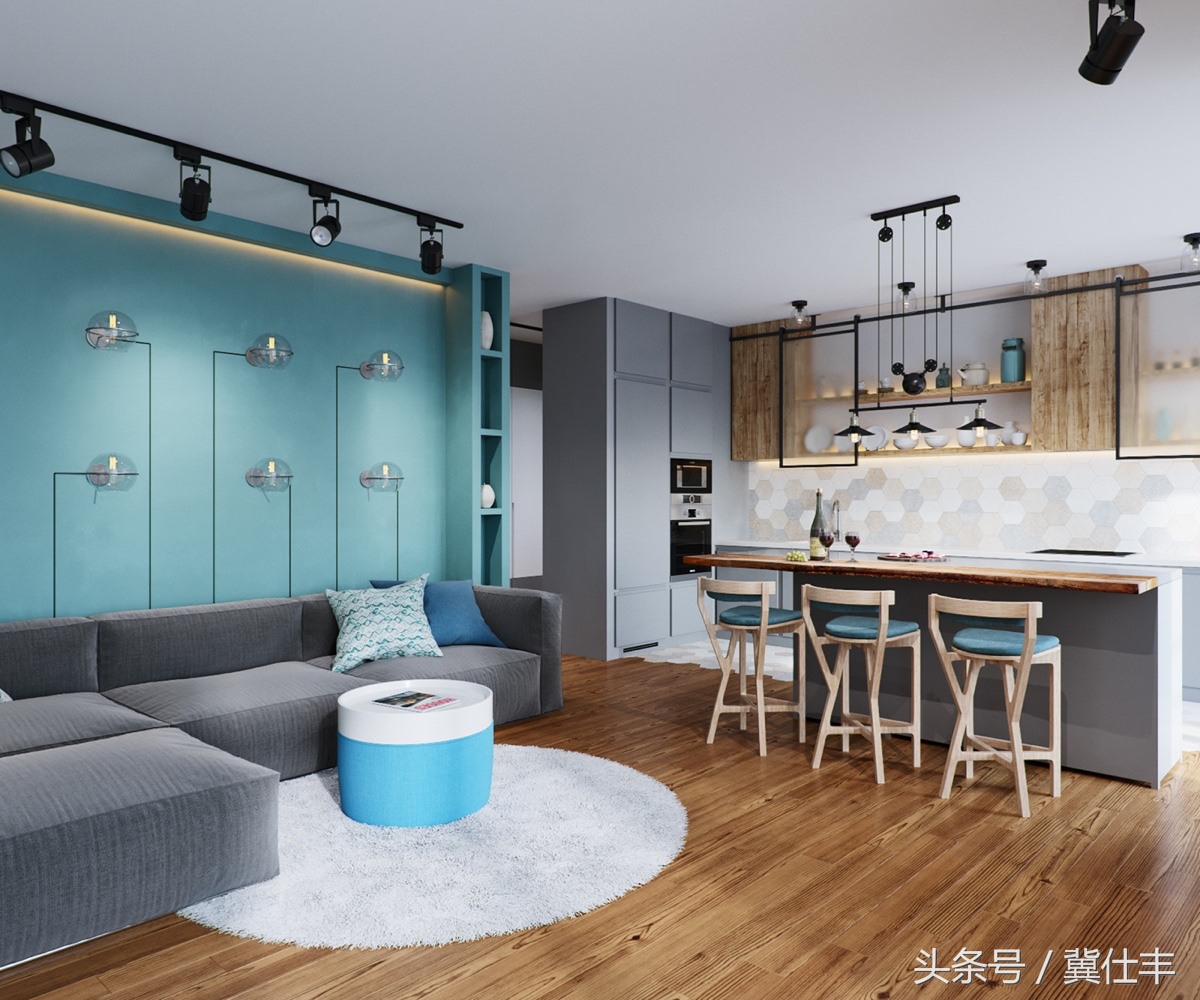 刀把型89㎡两居，老外设计师操刀，瓷砖很出彩，儿童房很温馨