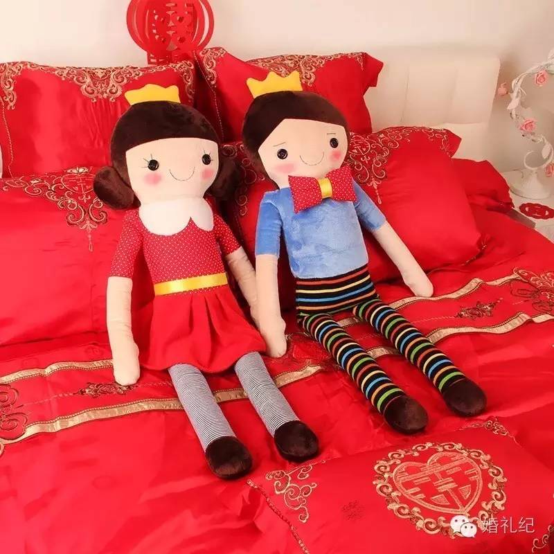 压床结婚娃娃,泰迪熊压床娃娃批发
