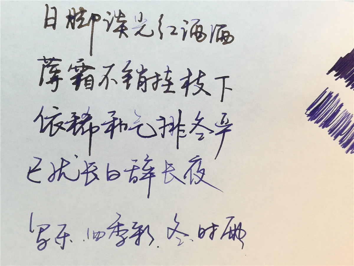 写乐四季彩钢笔开箱视频,写乐墨水试色