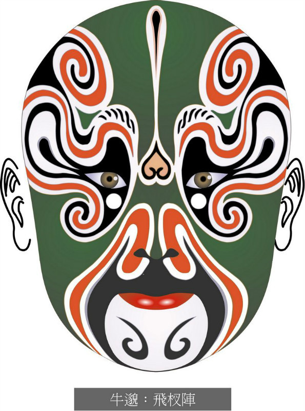 国粹脸谱重组画,国粹创意经典脸谱