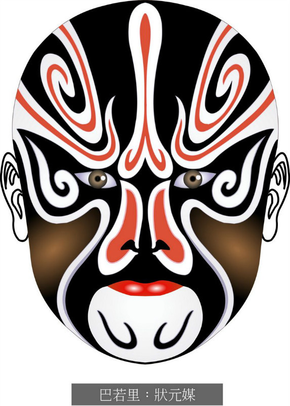 国粹脸谱重组画,国粹创意经典脸谱