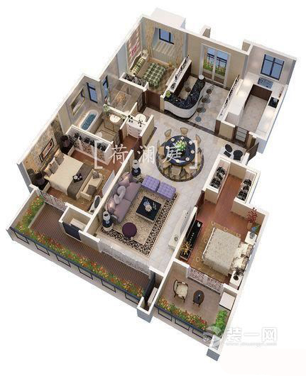 荷澜庭效果图,荷澜庭户型图大全
