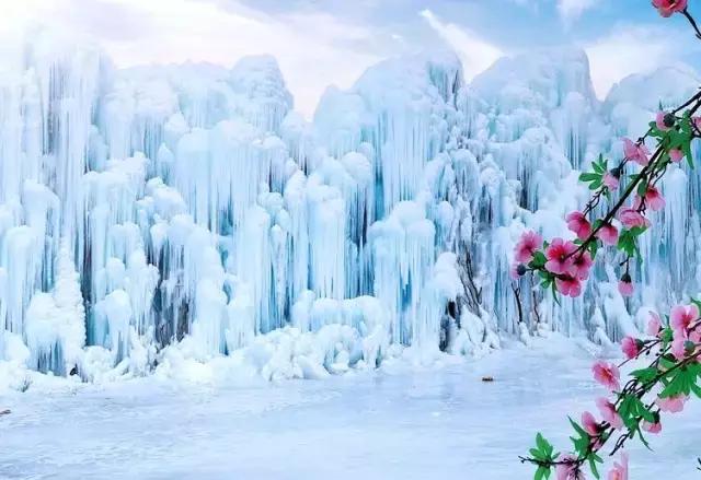 沕沕水景区冰雪,河北平山县沕沕水生态风景区冰瀑