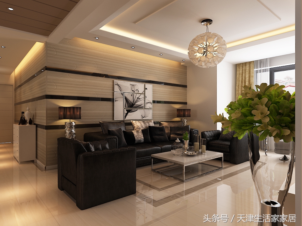 天津生活家装设计,金海岸商品楼147方装修风格