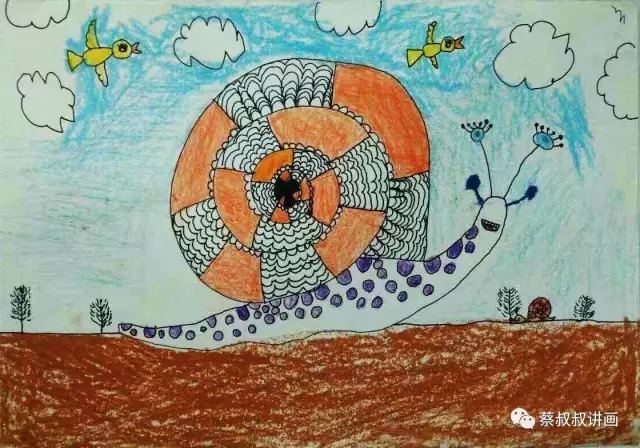 有关蜗牛的画儿童,蜗牛故事绘画
