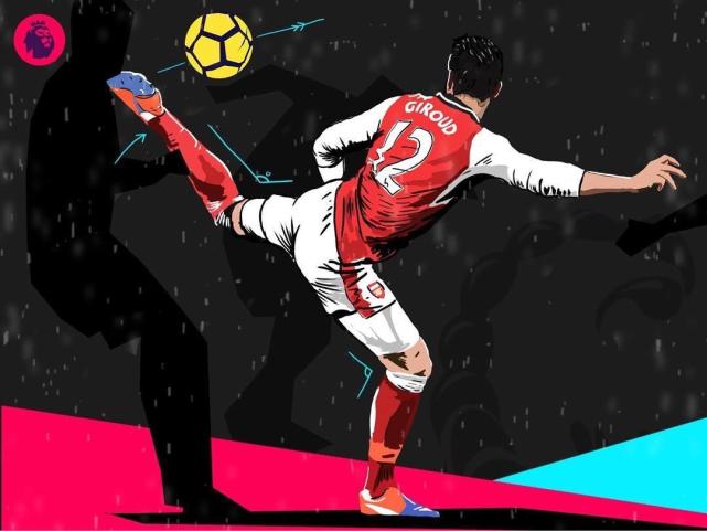 吉鲁阿森纳时期十佳进球,吉鲁蝎子摆尾进球