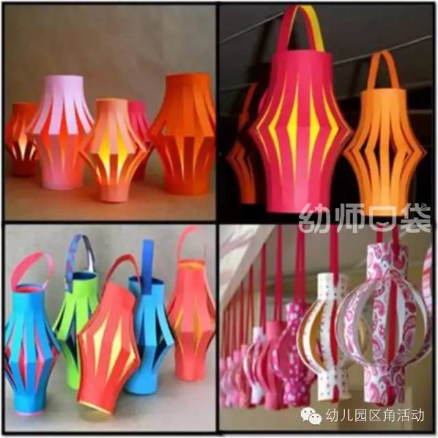 灯笼装饰幼儿园简单漂亮,幼儿园新年手工吊饰环创走廊灯笼