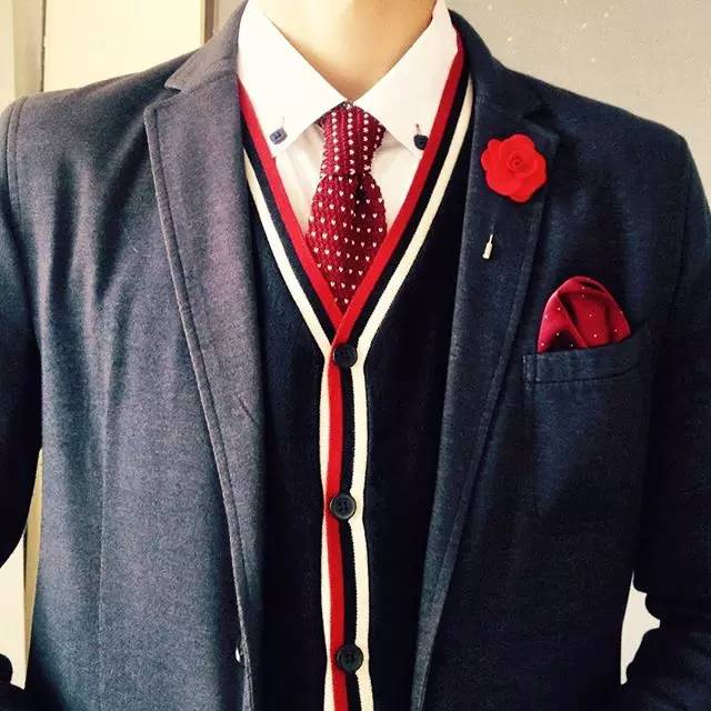 学院风两件套针织领带,时尚针织领带图片大全