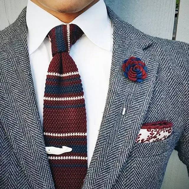 学院风两件套针织领带,时尚针织领带图片大全