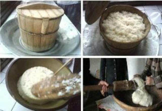 老家过年的糍粑,农村过年糍粑图片