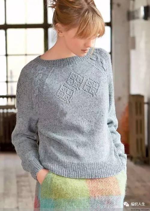 达西妈妈从上往下织毛衣套头衫,男大童套头衫从上往下织图解