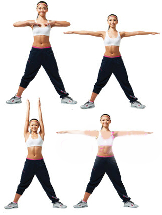 从腹部减肥动作,全身快速减肥健美操