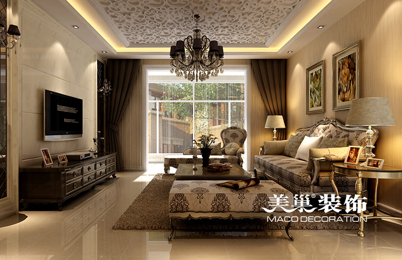 郑州正商蓝海港湾，明钻89平两室两厅简欧风格对比