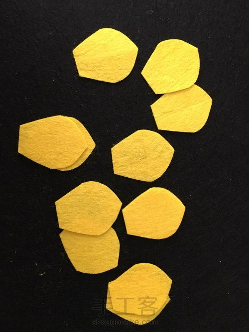 不织布太阳花教程,不织布太阳花制作图解