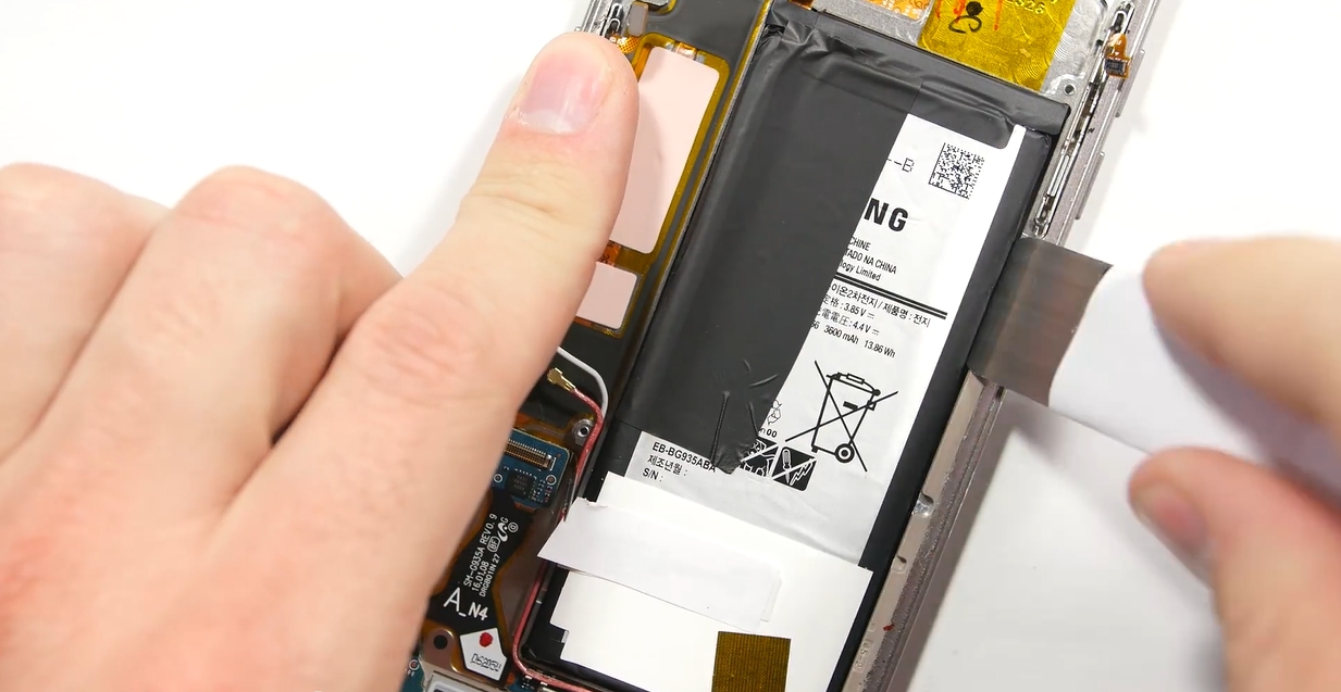 三星s7edge拆机修电源键,三星s7edge拆机视频