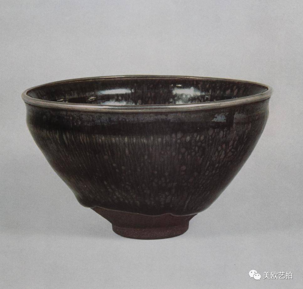 宋马图天目茶碗,日本收藏的建盏天目曜变