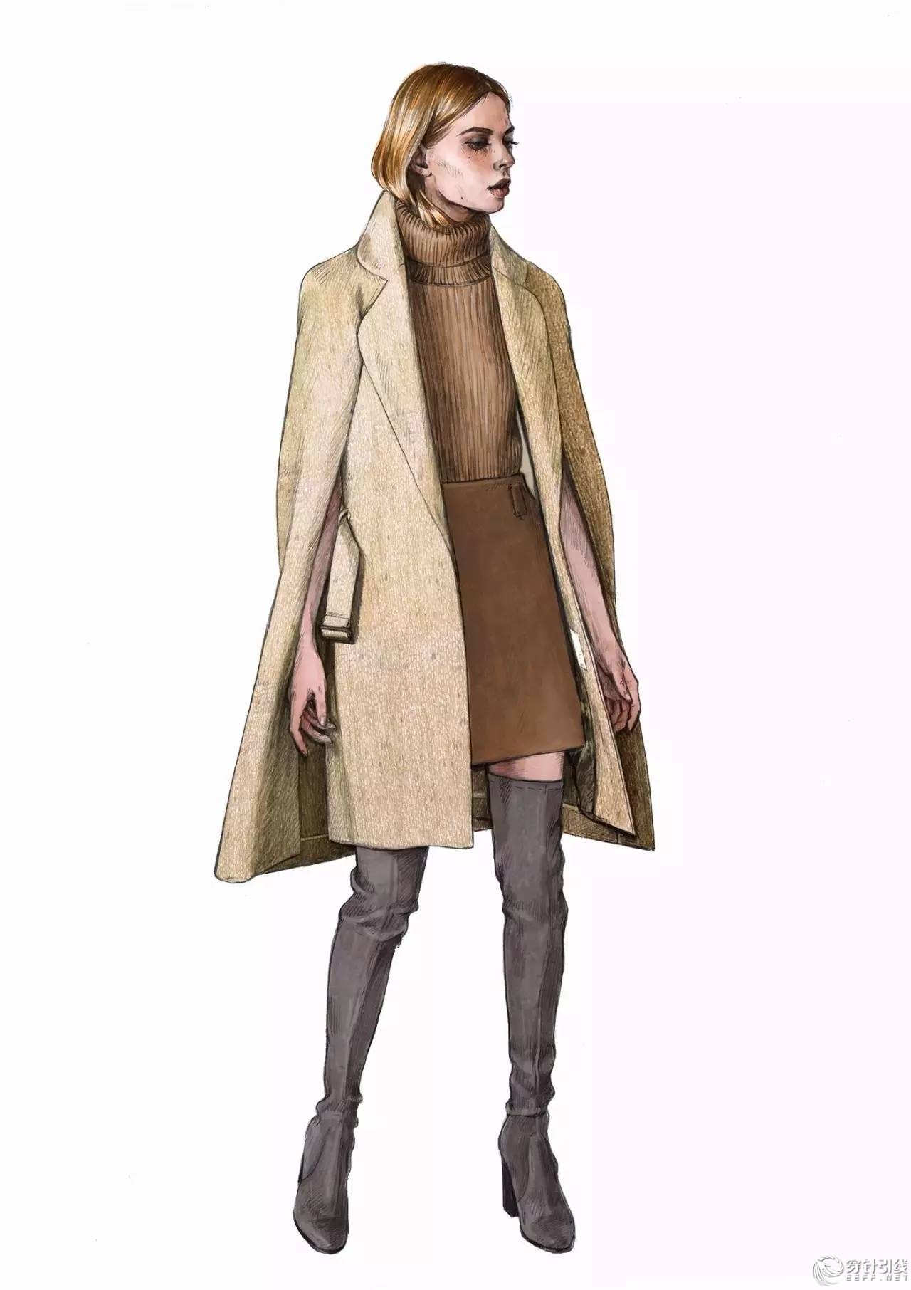 服装设计手绘时装,手绘时尚潮流服装