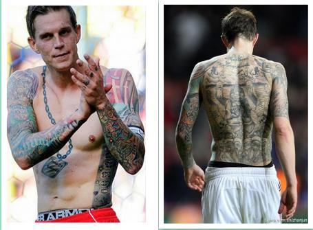 足球明星谁的纹身最多,中国足球运动员纹身