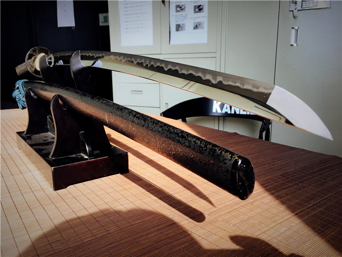 日本刀鉴赏松柏梧桐侟美浓系打刀古法研磨