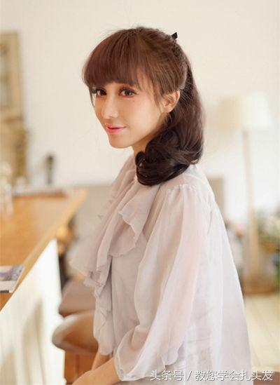 菱形脸发型散着好看还是扎好看,菱形脸太阳穴凹陷适合什么扎发