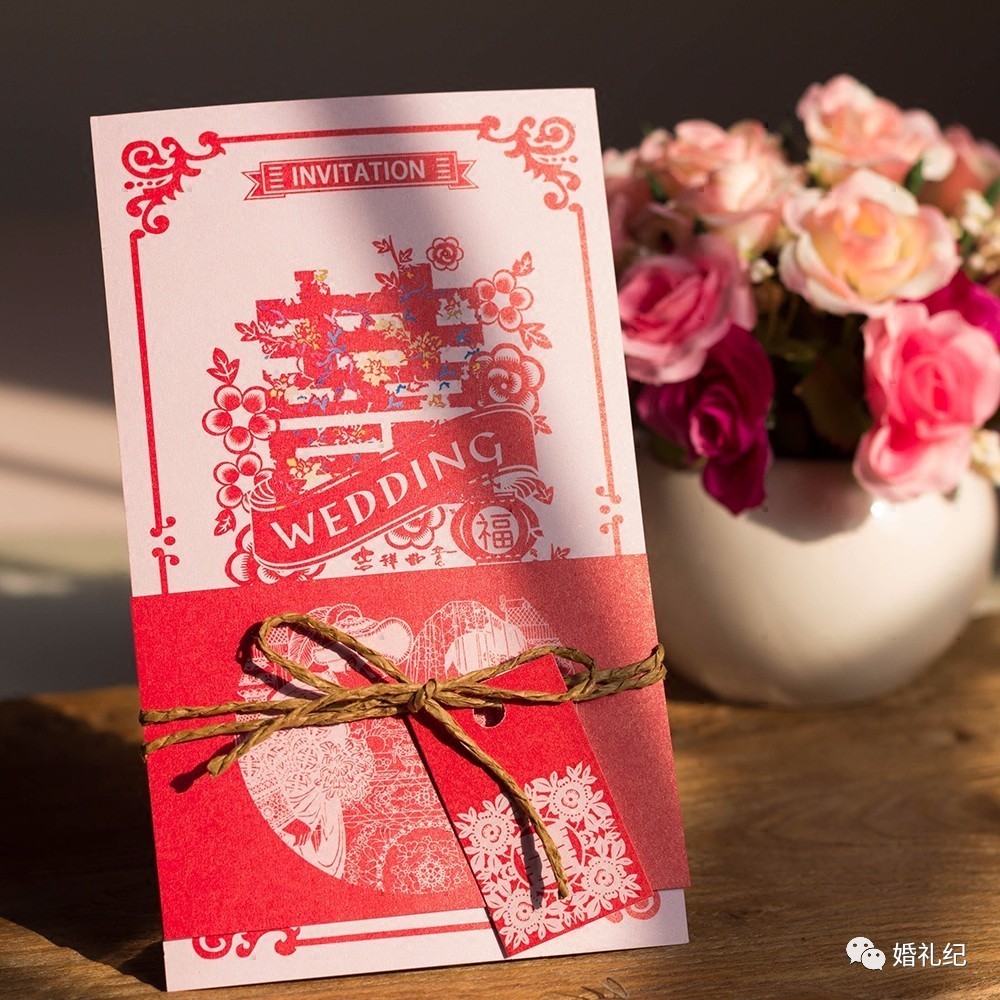 纸质结婚请柬简单便宜,结婚请柬高级小众简单