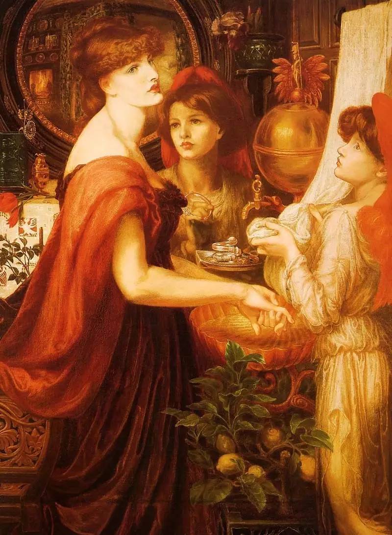 他画的女子像迷失森林里的仙女