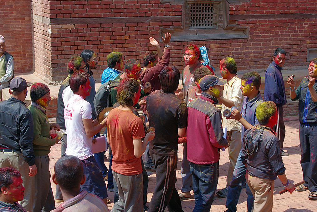 尼泊尔洒红节掠影,尼泊尔洒红节旅游