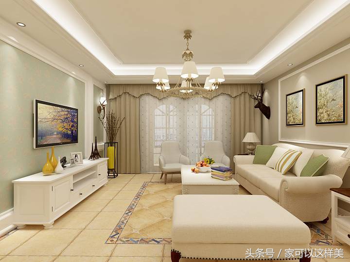 90平米简美风格,简美风格90平米装修实景