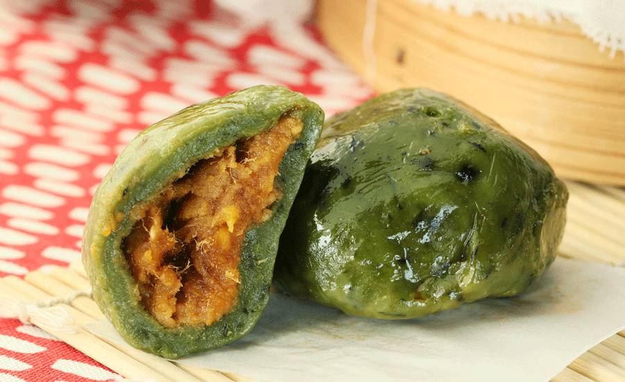 网红青团咸蛋黄肉松青团,蛋黄肉松青团推荐