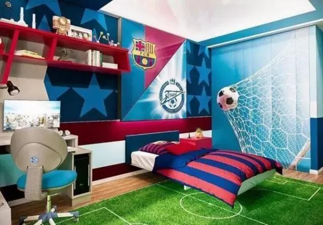 球迷创意足球主题房间，该如何表达对足球的热爱