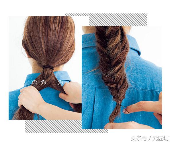 鱼骨辫从头扎到尾刘海咋整,鱼骨辫教程双马尾有刘海