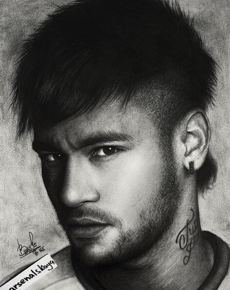 足球球星素描手绘图,足球球星素描头像漫画版