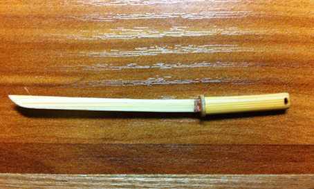 竹筷子制作迷你武士刀,用一次性筷子做武士刀