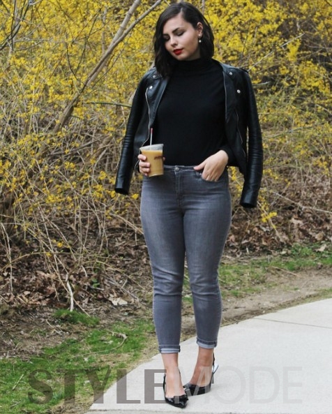 紧身短款皮衣怎么搭配才显高级,又高又瘦中长款皮衣怎么穿最好看