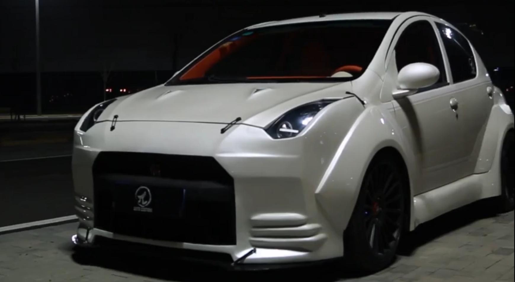 红色比亚迪f0爆改,李老鼠说比亚迪f0视频