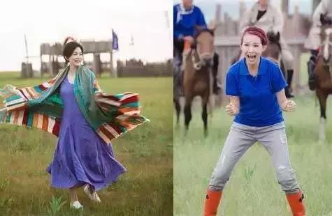 在草原骑马射箭,在草原上骑马奔跑