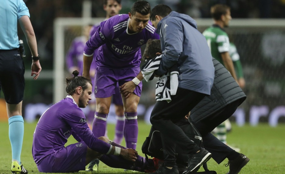 贝尔受伤了吗,贝尔受伤踢点球