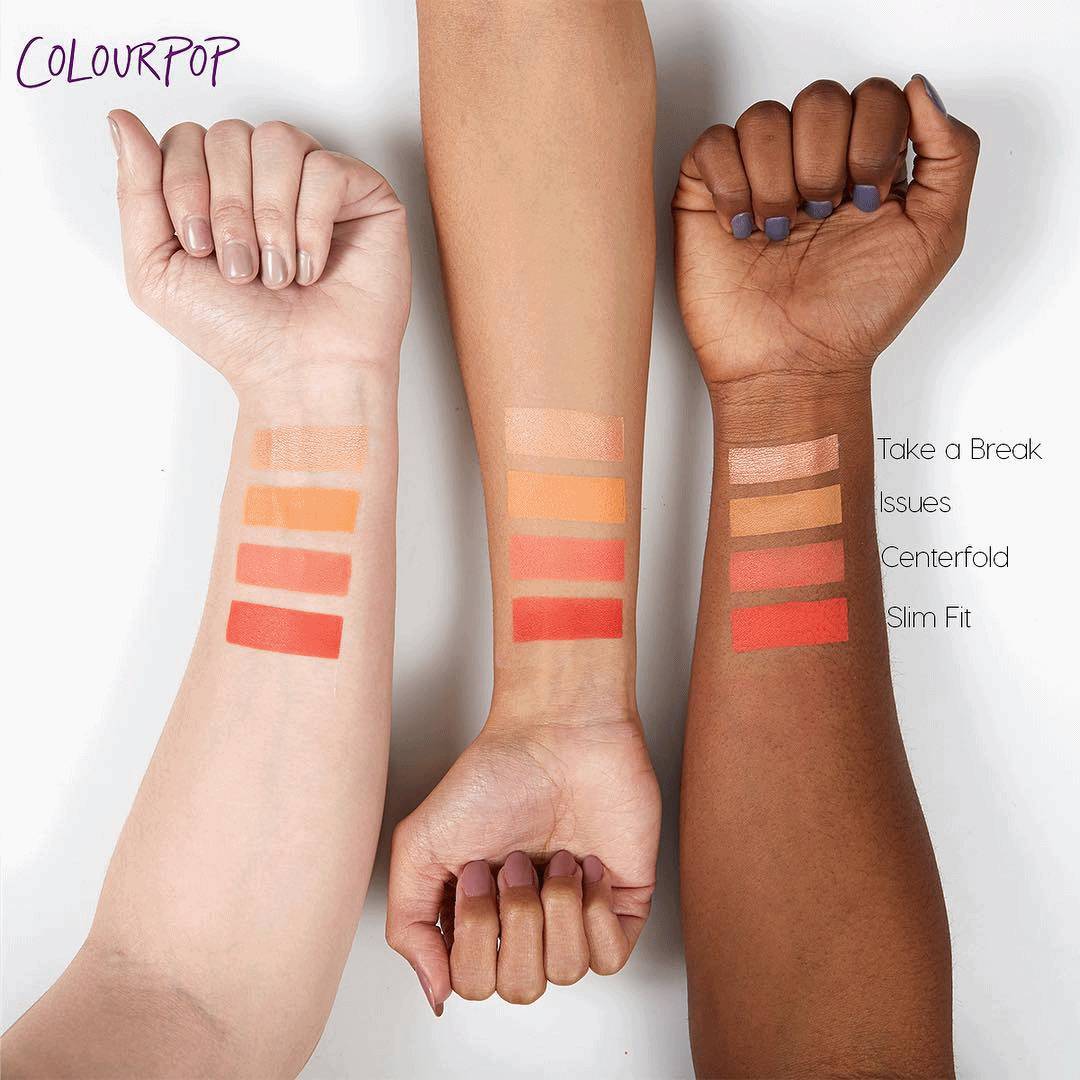 colourpop全哑光,colourpop冬日冰透薄荷试色