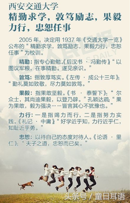 世界名牌大学校训中文,排名前十的大学校训