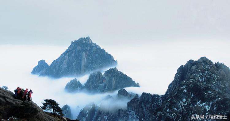 黄山水墨画风景千里江山图,原来古代水墨画是真的黄山