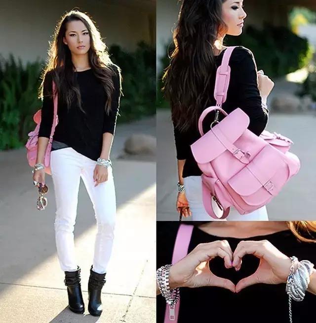20款好看又实用的女士双肩包推荐,刘雯斜挎休闲包