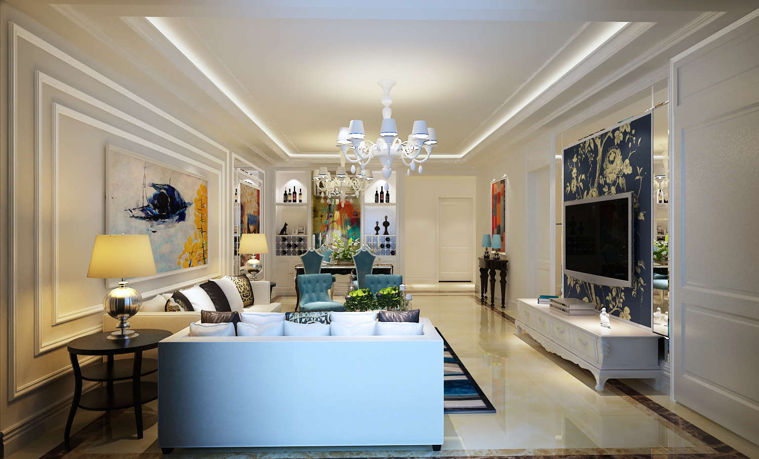 呼和浩特装修最新款,呼和浩特140平现代简约装修风格