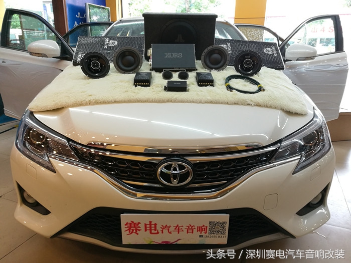 丰田锐志改装摩雷音响,深圳丰田雷凌改装音响低音炮